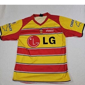 Vtg Monarcas Morelia Home Jersey Soccer Football Futbol 03/04 Striped Large